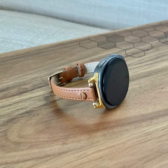 Samsung Galaxy Watch 8 Band Slim Leather Strap Bracelet, Adjustable 5.5\